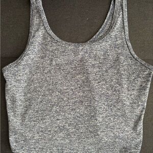 Fleo Heathered Gray Crop Top